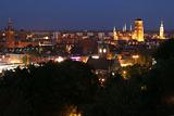 Gdansk panorama by night