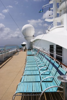 Deck Chairs On Cruise Ship
