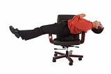 Office relaxation yoga position