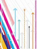 Hi-tech vector background series with arrow details.