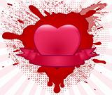 Abstract grunge valentines design with heart