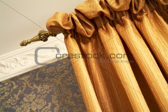 Beautiful orange curtain