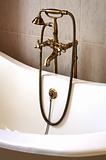 The beautiful bronze faucet