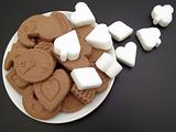 Biscuit plate with sugar