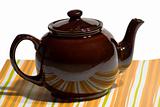 Vintage Teapot on a Colored Mat