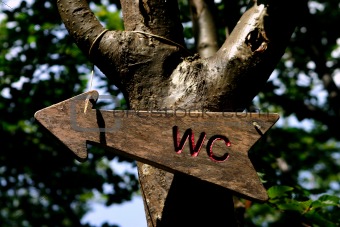 Camping WC sign