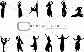 exotic eastern dance silhouettes