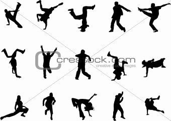 Dancer Jump Silhouette