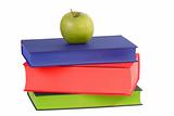 Apple with books