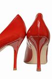Red female shoes