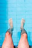 Male Legs in Pool