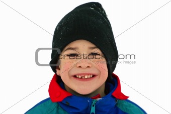 Boy Playing in the Snow