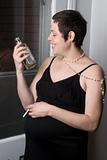 Pregnant, drinking and smoking