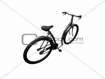 Bicycle isolated moto back view 01