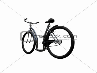 Bicycle isolated moto back view 02