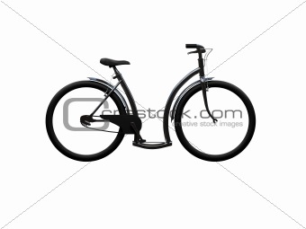 Bicycle isolated moto side view