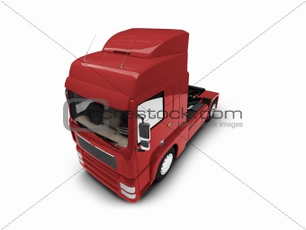 Bigtruck isolated red front view