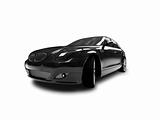  isolated black car front view 01