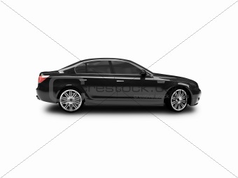  isolated black car side view