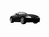 isolated black car front view 05