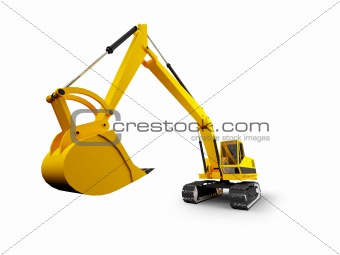 isolated heavy machine front view 03