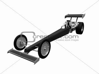 Dragster isolated front view 01