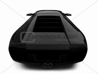 Ferrari isolated back view