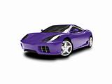 isolated blue super car front view 01