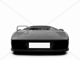 Ferrari isolated front view