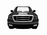 FordF150 isolated black car front view 03