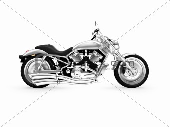 isolated motorcycle side view
