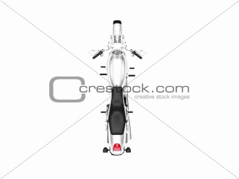 isolated motorcycle top view