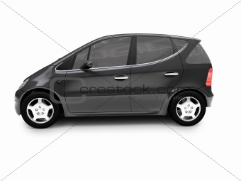 isolated black car side view 02