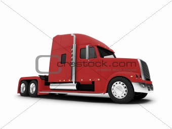 Monstertruck isolated red front view 