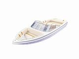 Small Boat isolated front view