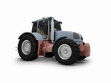 Tractor isolated heavy machine front view 01
