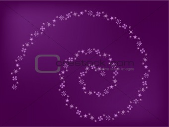 Purple flower spiral