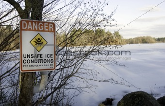 Unsafe ice conditions