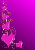 Pink Valenties Day Hearts Background