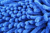 Blue microfiber duster macro background