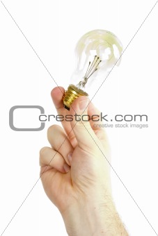 Hand with Light Bulb