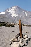 Wood Post On Mt. Hood