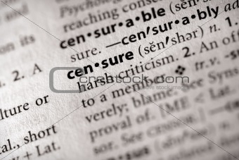 Dictionary Series - Politics: censure