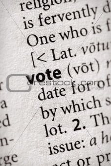Dictionary Series - Politics: vote