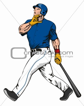 Baseball player batting