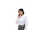 Asian businesswoman talking on cell phone