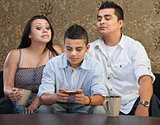 Parents Watching Teen Sending Messages