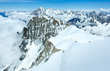 Mont Blanc mountain massif (view from Aiguille du Midi Mount, Fr