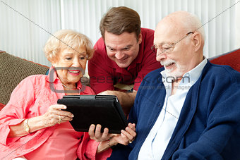 Family Using Tablet Computer