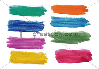 Watercolor banners set